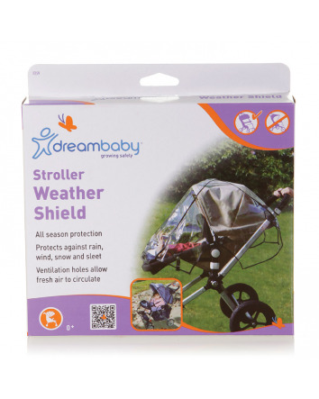 Stroller Weather Shield with Black Piping