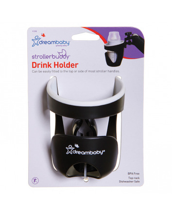 STROLLERBUDDY® DRINK HOLDER -BLACK/CREAM TRIM